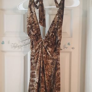 Journior halter backless dress